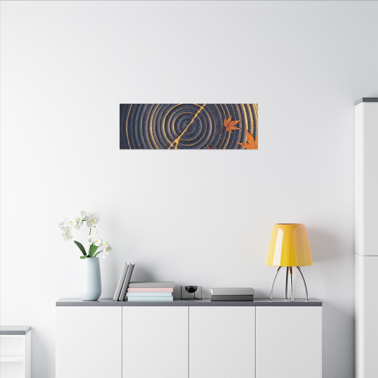 Water Ripple Gold Repair Canvas Art | Healing Kintsugi Art