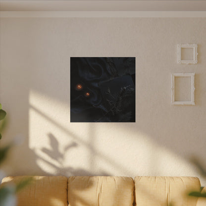 Candlelight Silk Drape Canvas Art - Dark Japandi Kanso