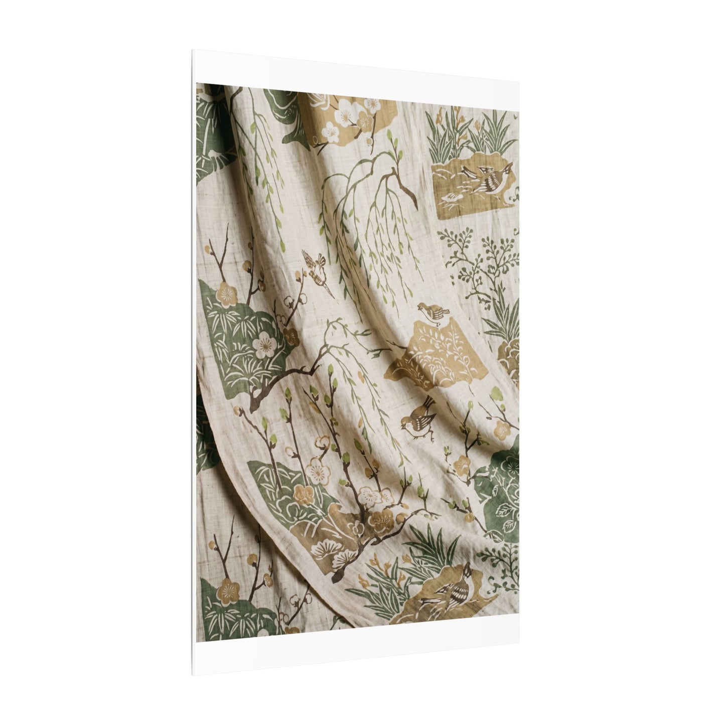 Silk Drape Canvas Art | Spring Japandi Japanese Pattern Art