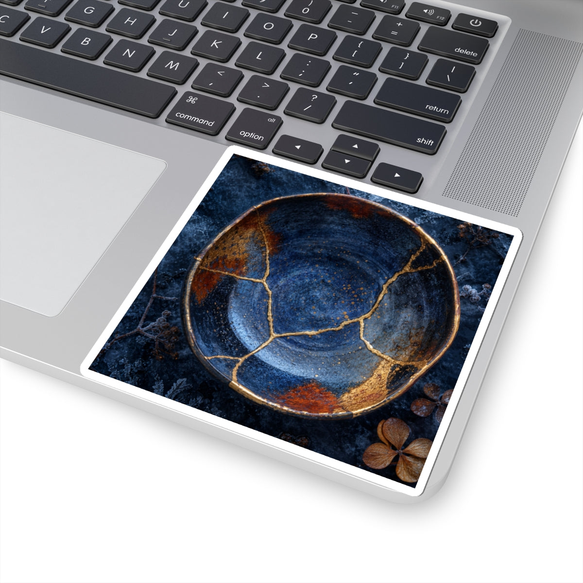 Beautiful Ceramic Bowl Sticker - Crackle Gold Kintsugi