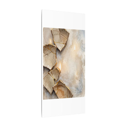Broken Pottery Winter Canvas Art | Japandi Warm Design