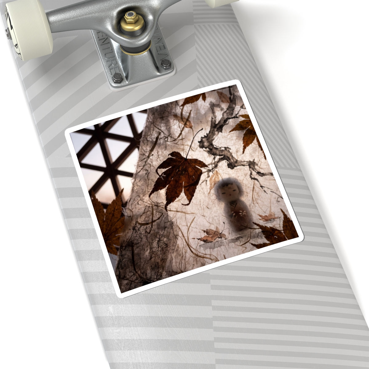 Datsuzoku Shoji Screen Sticker - Dark Japandi Dark Texture