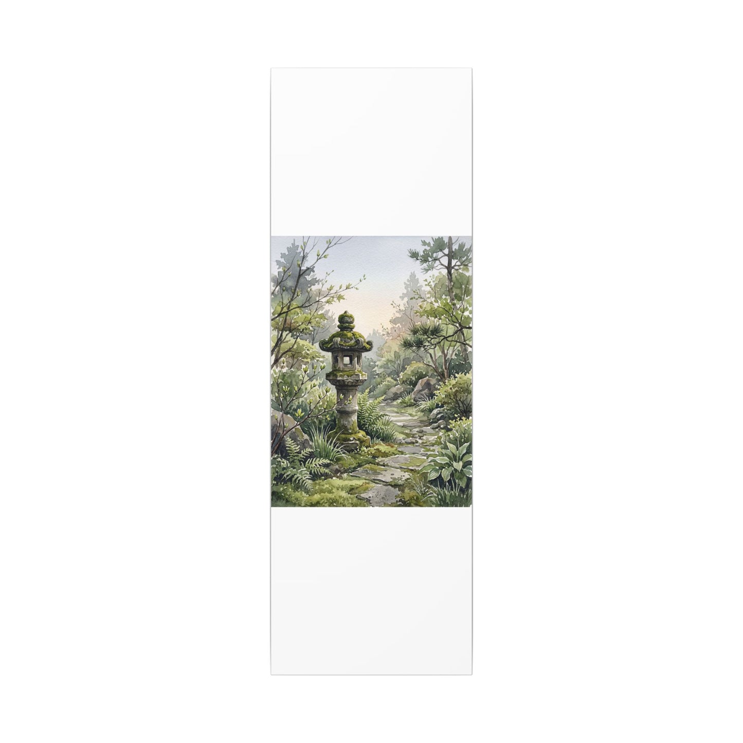 Neutral Stone Lantern Canvas Art - Watercolor Japandi