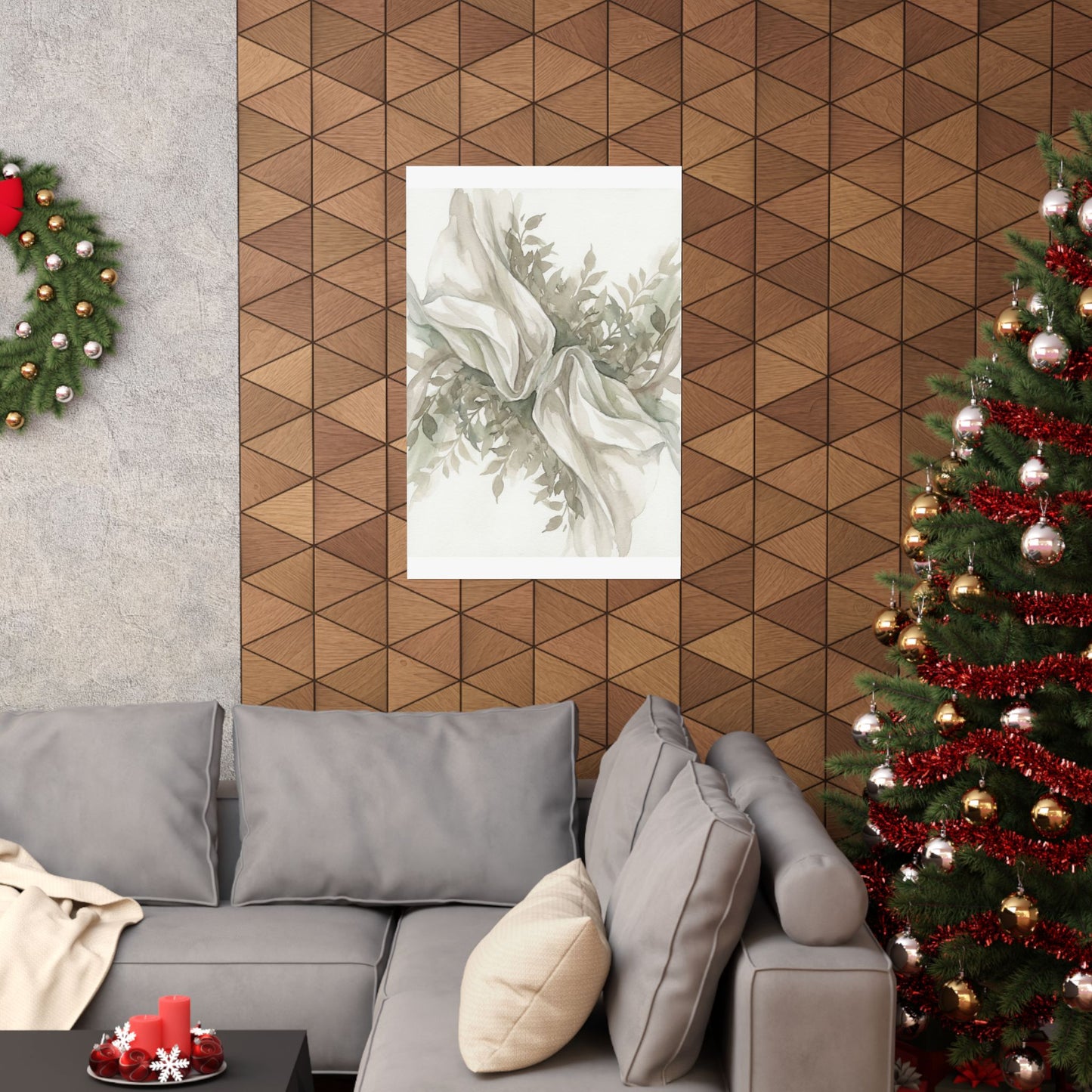 Silk Drape Watercolor Wall Art Print | Elegant Japandi Art