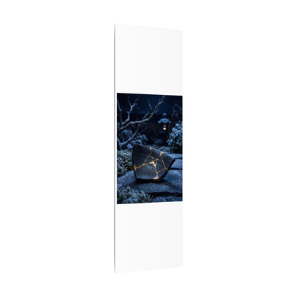 Moonlit Garden Winter Canvas Art | Kintsugi Artful Design