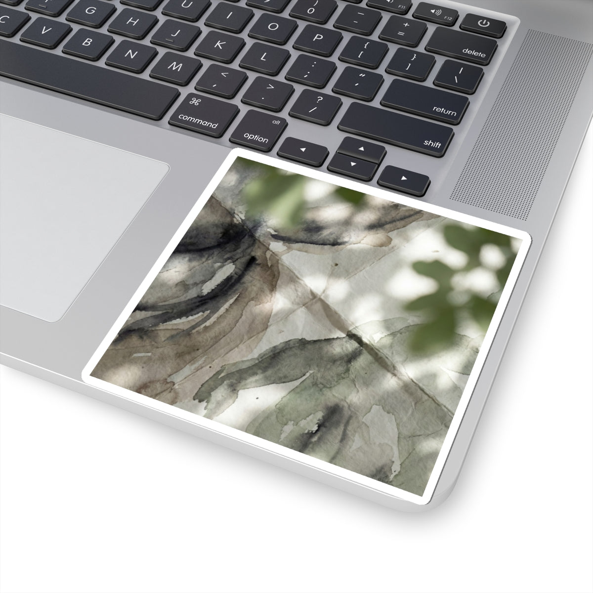 Japandi Paper Fold in Dappled | Watercolor Sticker Art Print