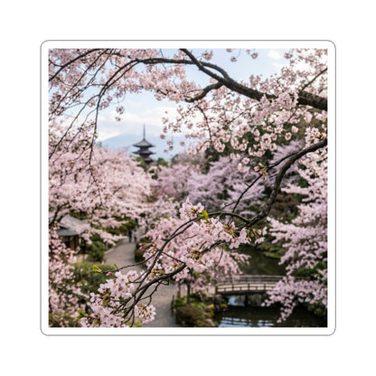 Elegant Ceramic Bowl Sticker - Watercolor Japandi Art Print