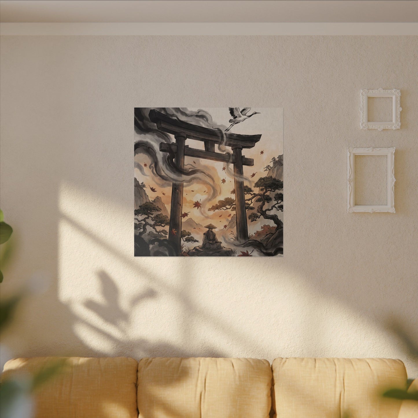 Torii Gate Ukiyo E Inspired Canvas Art | Serene Zen Art