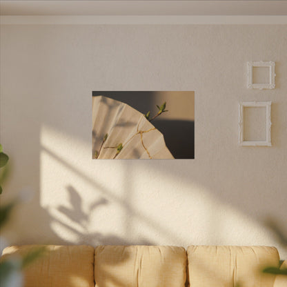 Paper Fold Gold Vein Canvas Art | Healing Kintsugi Art