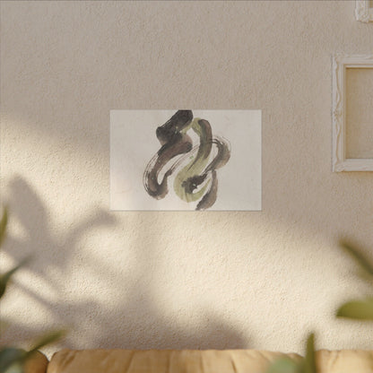 Ink Brushstroke Canvas Art | Spring Japandi Japanese Pattern Art