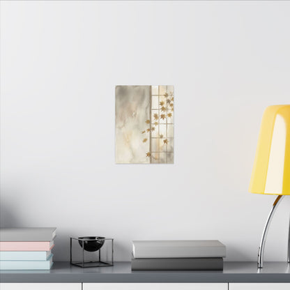 Warm Shoji Screen Canvas Art - Watercolor Japandi