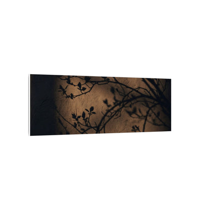 Dark Japandi Shadow Play in Golden Hour | Shadow Zen Canvas Art