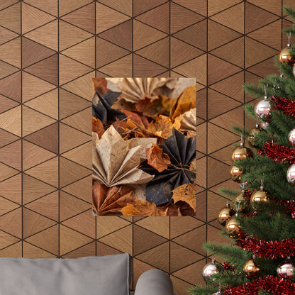 Paper Fold Wall Art Print | Autumn Japandi Texture Art