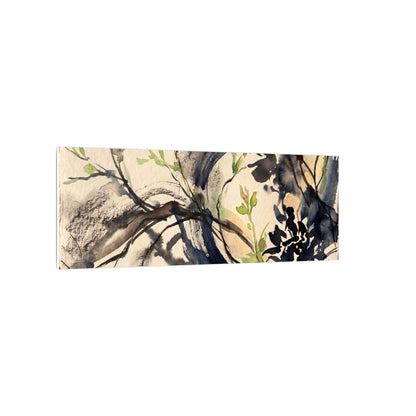 Ma Shadow Play Canvas Art - Dark Japandi Charcoal Ink