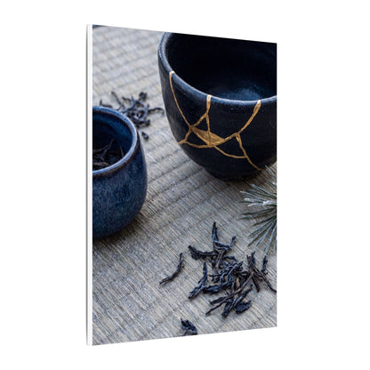 Kintsugi Tea Ceremony in Overcast | Gold Vein Canvas Art