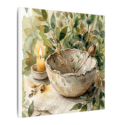 Ceramic Bowl Summer Canvas Art | Japandi Elegant Design