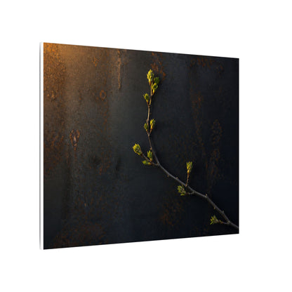 Dark Japandi Rust Patina in Golden Hour | Moody Minimal Canvas Art