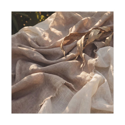Silk Drape Summer Canvas Art | Japandi Neutral Design