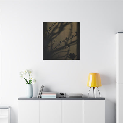 Seijaku Shadow Play Canvas Art - Dark Japandi Charcoal Ink