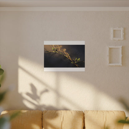 Spring Incense Smoke Gold Vein Canvas Art | Healing Decor