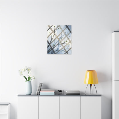 Shoji Screen Canvas Art | Spring Japandi Watercolor Art