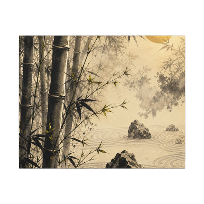 Peaceful Bamboo Grove Canvas Art - Karesansui Zen