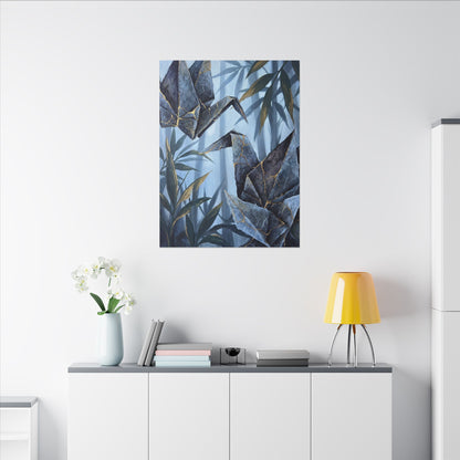 Paper Fold Canvas Art | Summer Kintsugi Crackle Gold Art