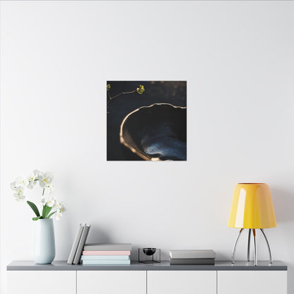 Ma Ceramic Bowl Canvas Art - Dark Japandi Shadow Zen