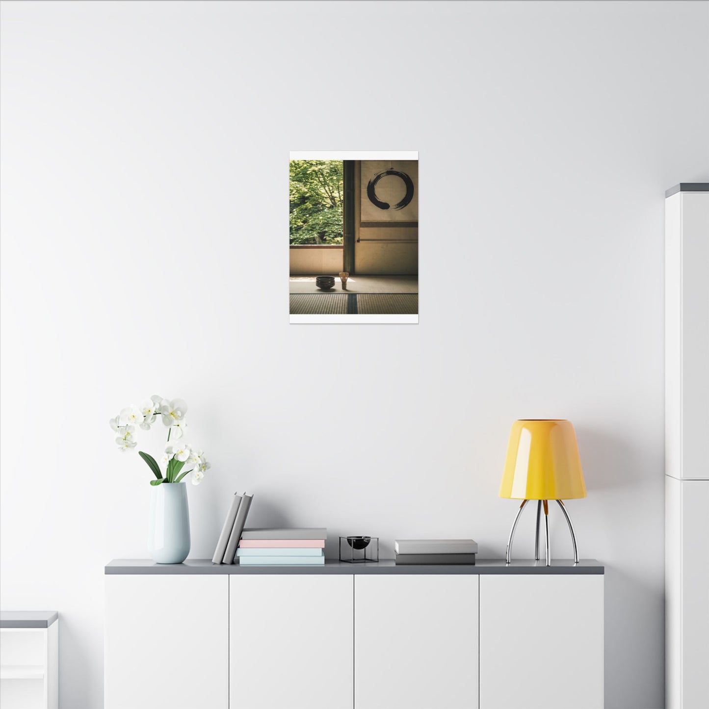 Tea Ceremony Enso Canvas Art | Serene Zen Art