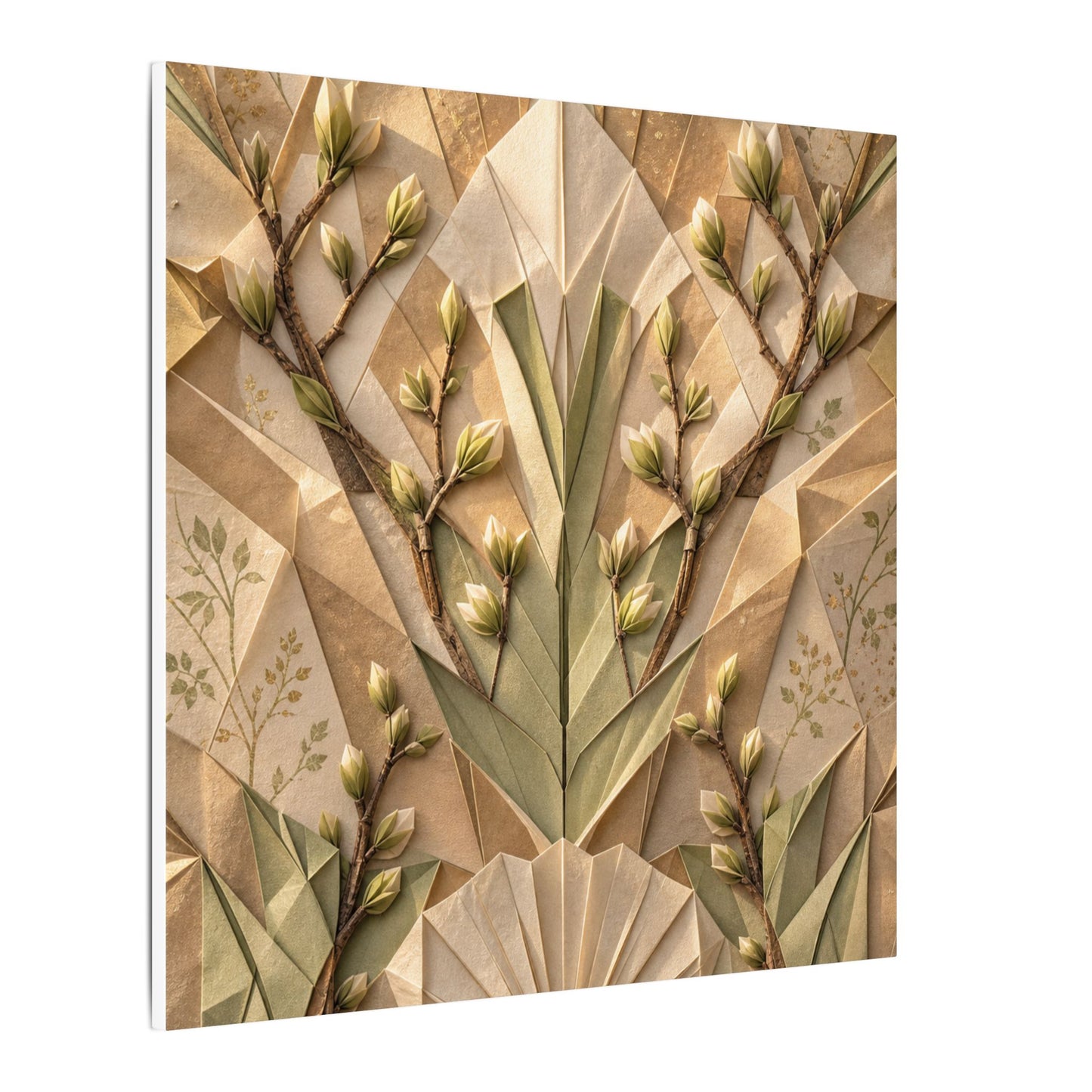 Kanso Paper Fold Canvas Art - Japandi Japanese Pattern