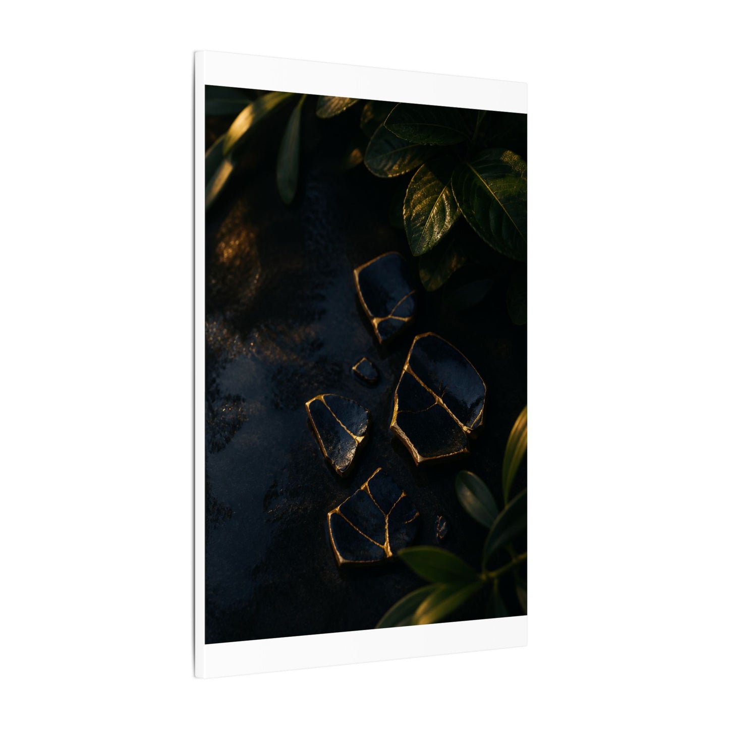Summer Broken Pottery Moody Minimal Canvas Art | Atmospheric Decor