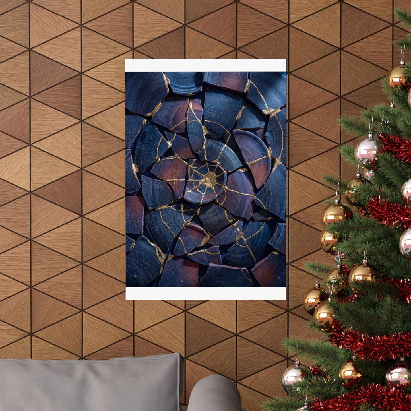 Winter Broken Pottery Gold Repair Wall Art Print | Resilient Decor