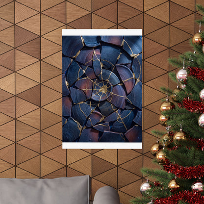 Winter Broken Pottery Gold Repair Wall Art Print | Resilient Decor