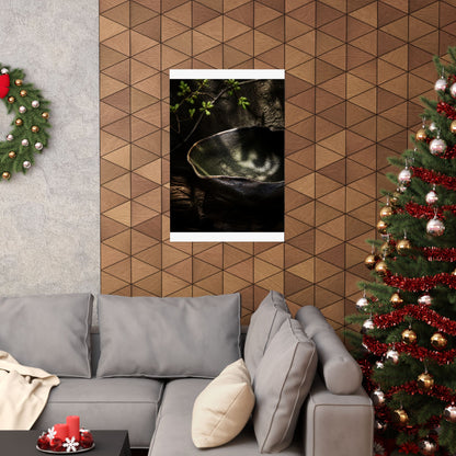 Dappled Ceramic Bowl Wall Art Print - Dark Japandi Fukinsei