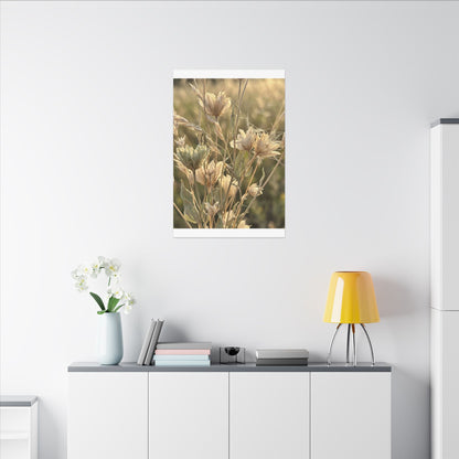 Summer Dried Flowers Minimal Line Canvas Art | Cozy Decor