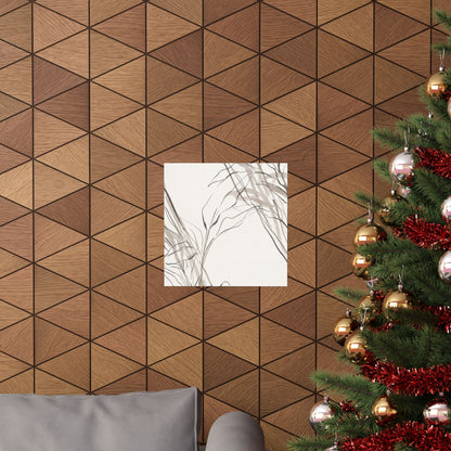 Japandi Shoji Screen in Dappled | Minimal Line Wall Art Print