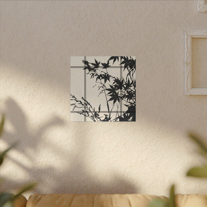 Shoji Screen Canvas Art | Summer Japandi Minimal Line Art