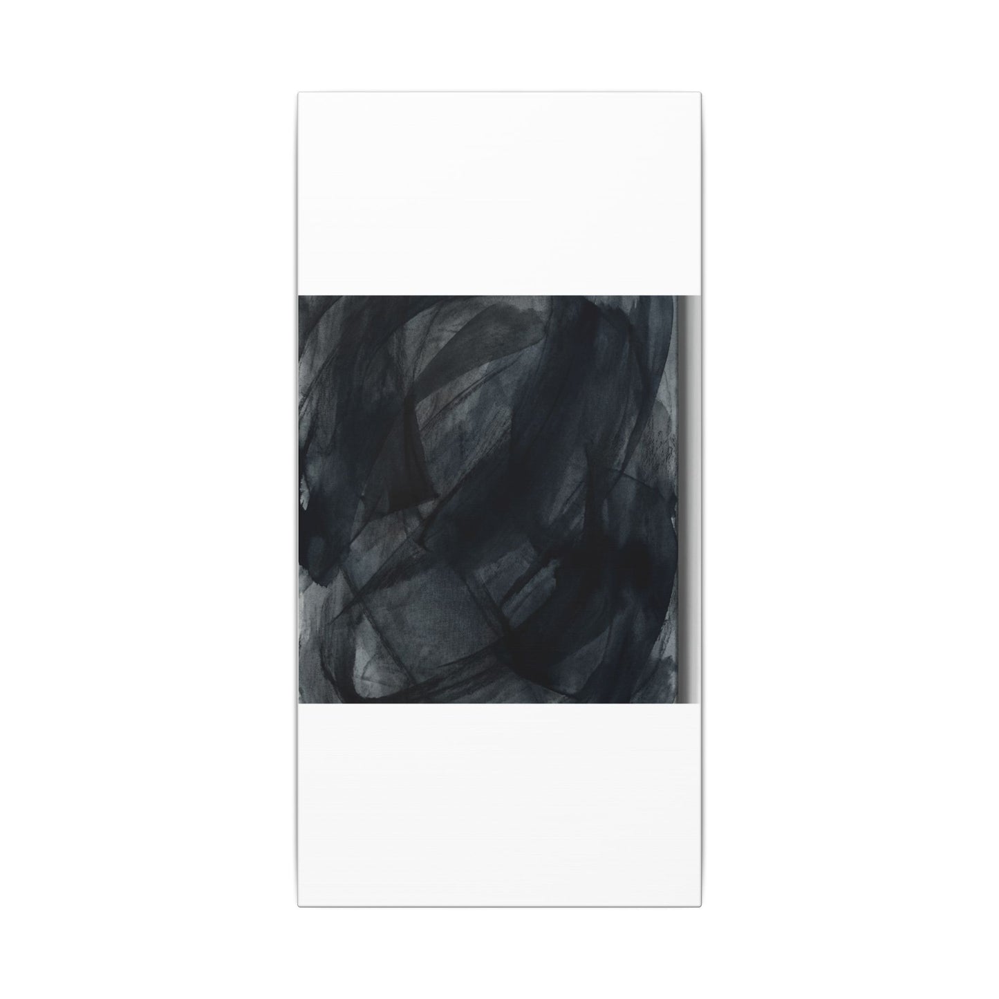 Deep Tones Dark Japandi Charcoal Canvas Art