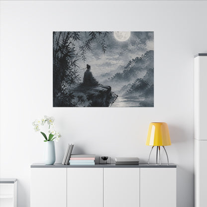 Ink Brushstroke Sumi E Canvas Art | Serene Zen Art