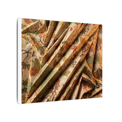 Paper Fold Autumn Canvas Art | Japandi Earthy Design