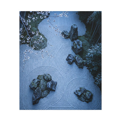 Contemplative Cherry Blossom Canvas Art - Karesansui Zen