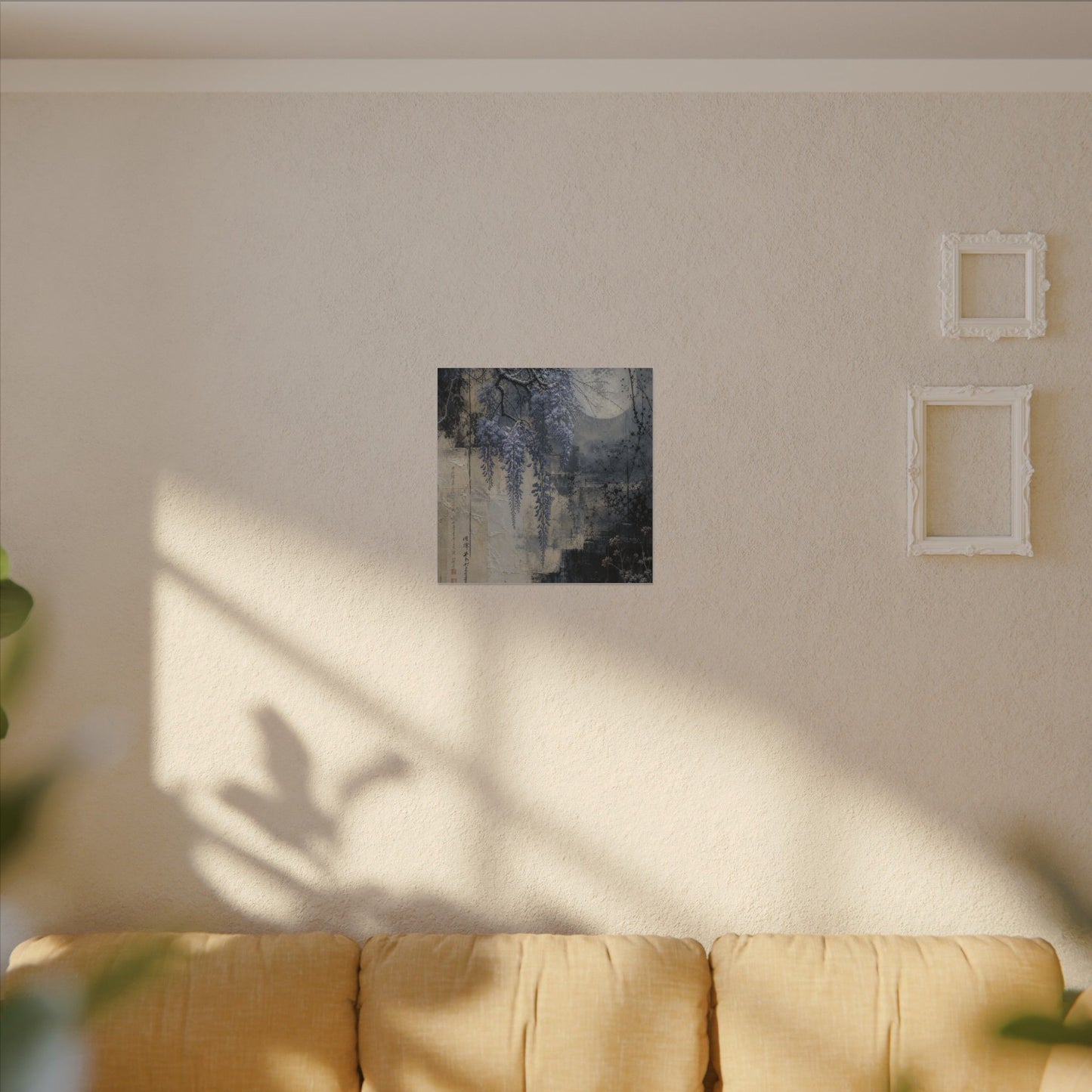 Winter Wisteria Texture Canvas Art | Elegant Decor