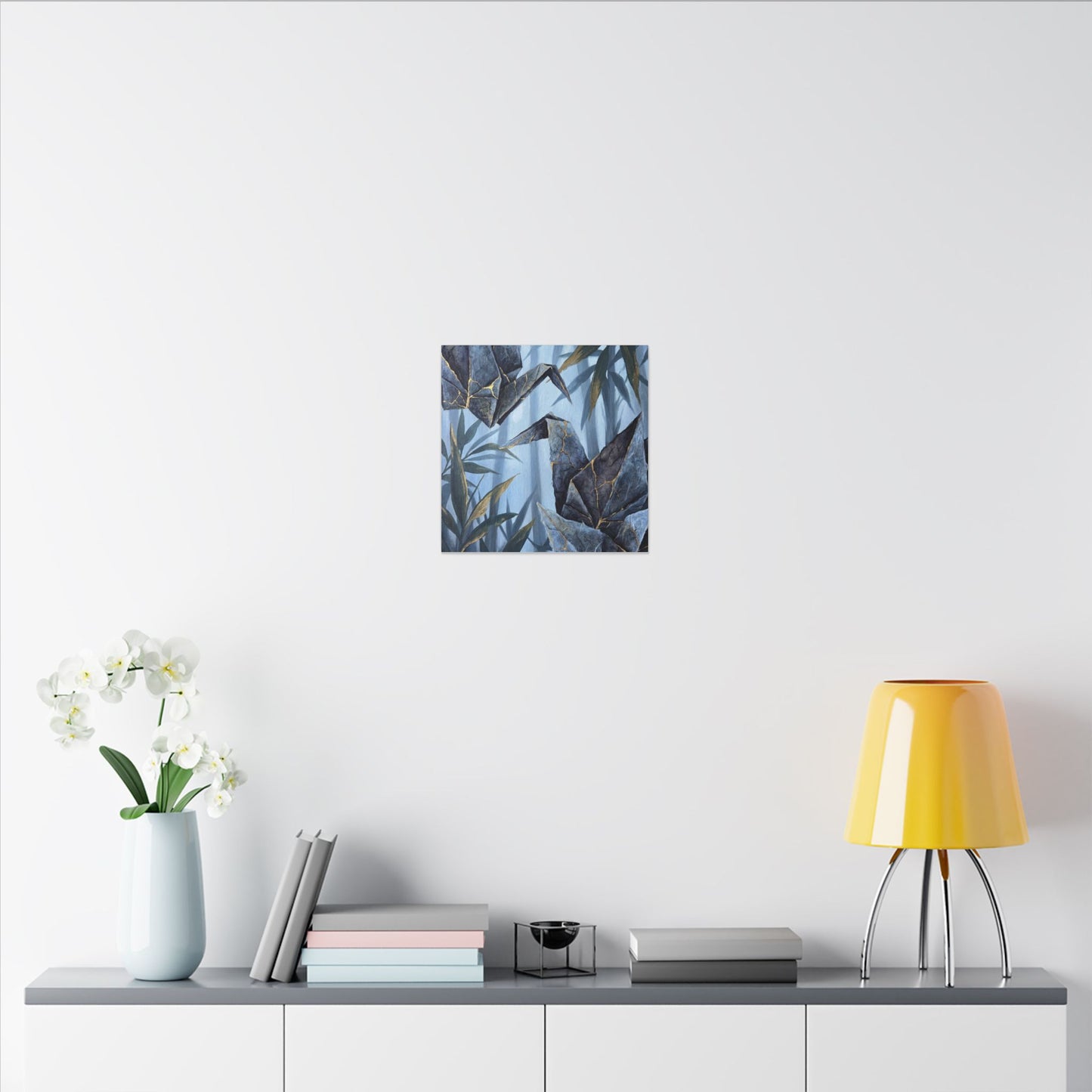 Paper Fold Canvas Art | Summer Kintsugi Crackle Gold Art