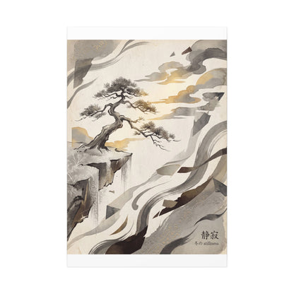 Golden Hour Pine Tree Canvas Art - Japandi Seijaku