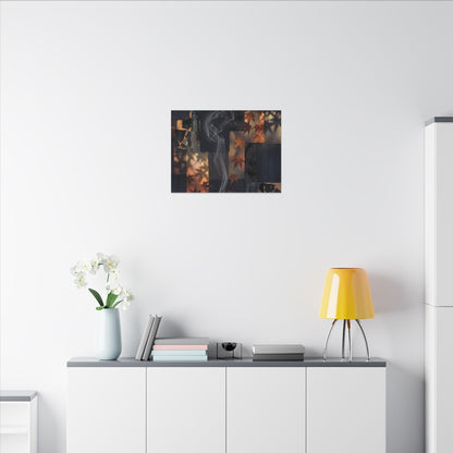 Autumn Incense Smoke Dark Texture Canvas Art | Sophisticated Decor