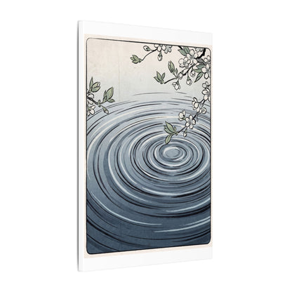 Calm Water Ripple Canvas Art - Ukiyo E Inspired Zen