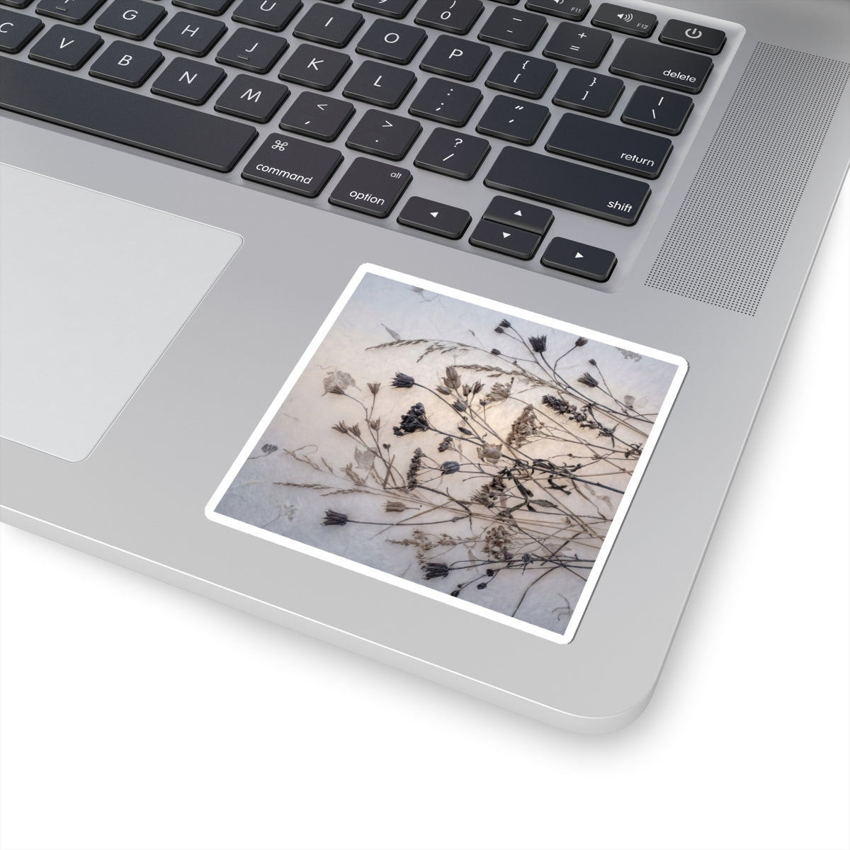 Japandi Dried Flowers in Dawn | Japanese Pattern Sticker Art Print