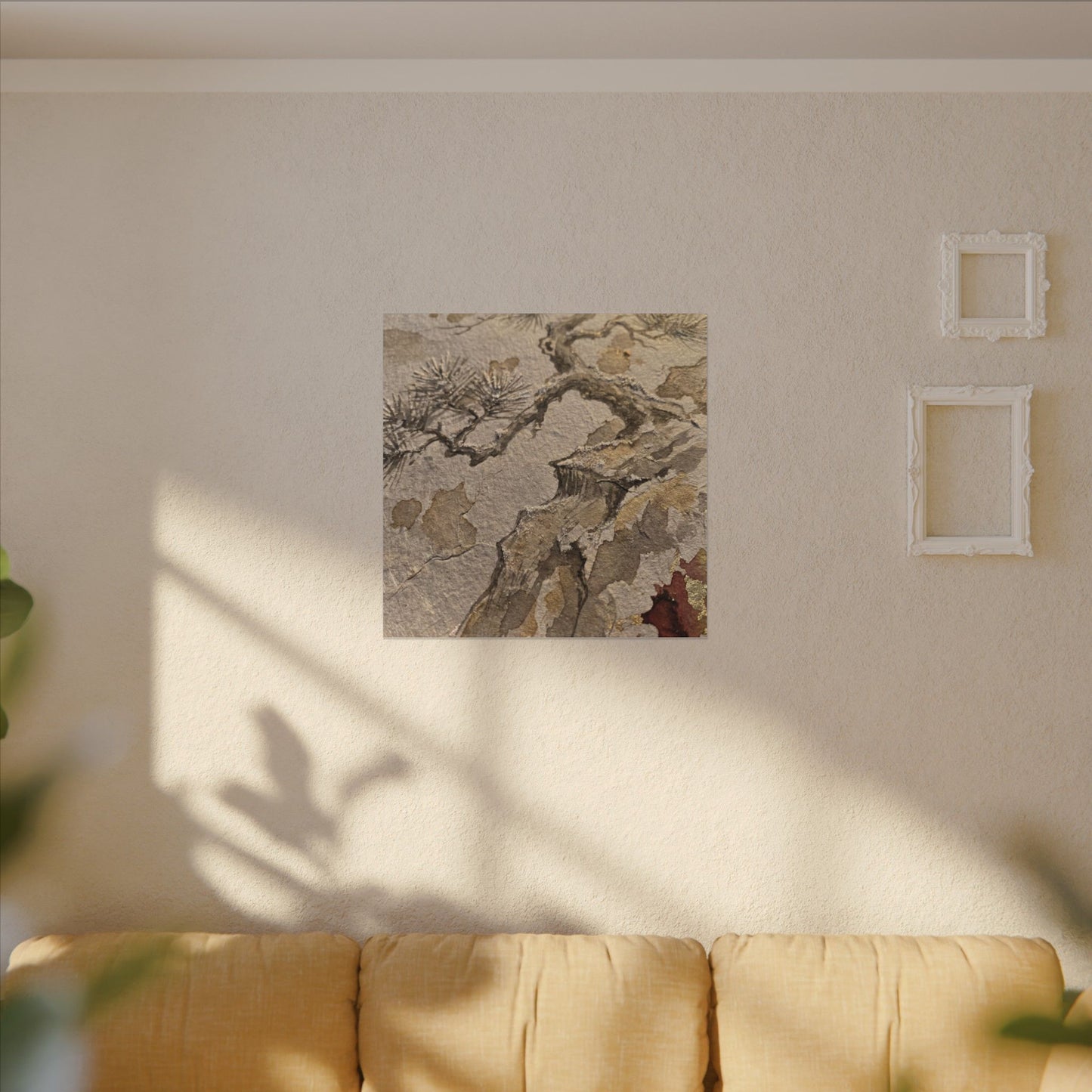 Pine Tree Canvas Art | Winter Japandi Japanese Pattern Art