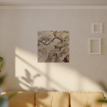 Pine Tree Canvas Art | Winter Japandi Japanese Pattern Art