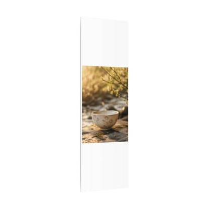 Neutral Ceramic Bowl Canvas Art - Japanese Pattern Japandi